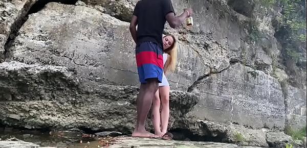  BigDaddyKJ Interracial Couple Fucks On Hike | Preview